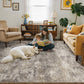 5'X7' Washable Area Rugs for Living Room, Modern Abstract Printed Carpet, Non Slip Indoor Rug for Bedroom Home Decor Carpets, Gold Brown