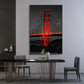 3PCS Frameless Poster Golden Gate Bridge Night Landscape Canvas Painting Wall Art Prints Pictures for Living Room Home Decor
