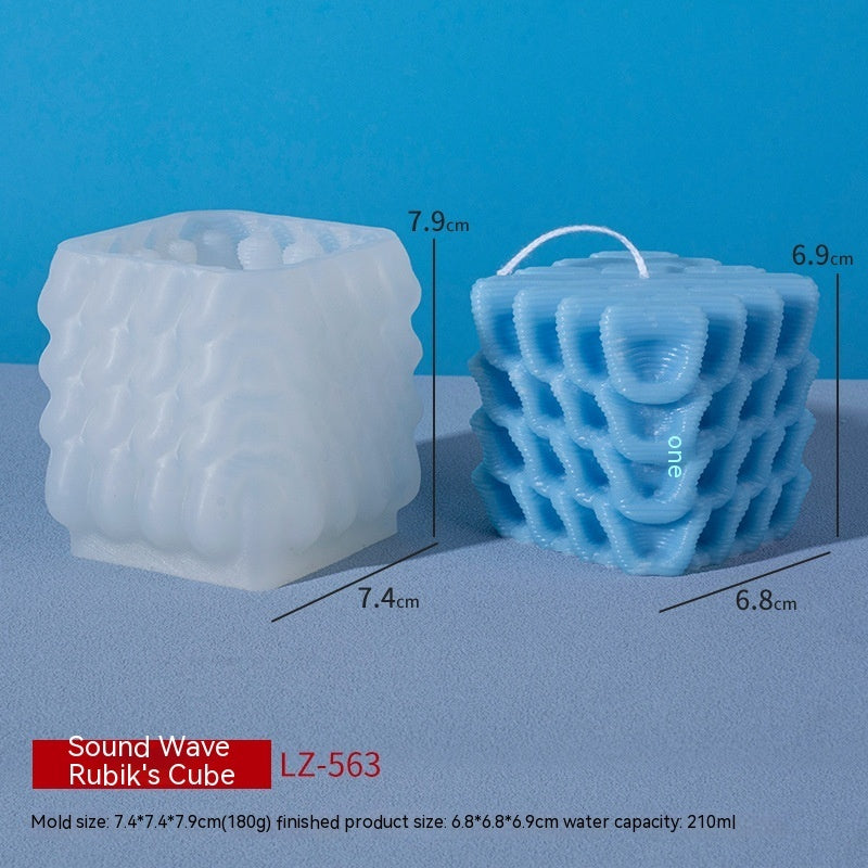 Rubik's Cube Aromatherapy Candle Silicone Mold DIY Handmade