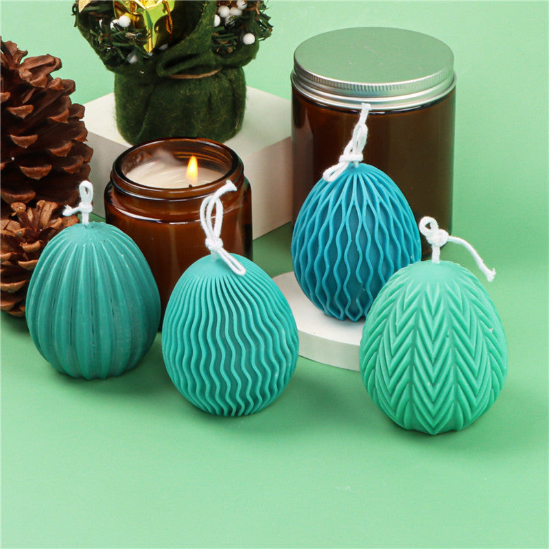 Christmas Egg Pattern Silicone Candle Mold