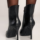 Elegant High Heel Ankle Boots Gavardy, Black