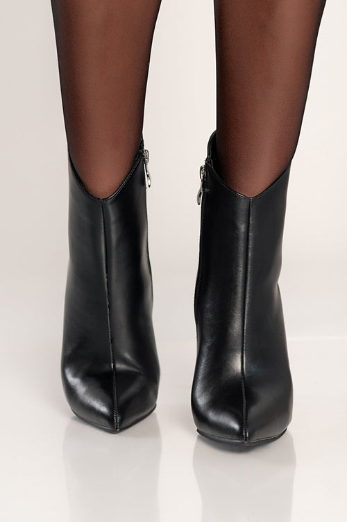 Elegant High Heel Ankle Boots Gavardy, Black