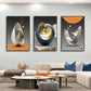 3Pcs Modern Geometric Wall Art Canvas Prints Luxury Abstract Artwork Paintings for Modern Living Room Bedroom Wall Decor Picture