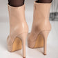 Elegant high-heeled ankle boots Yons, beige