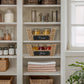 2Pk Wide Pantry Baskets, Wicker Hyacinth Seagrass Kitchen Shelf Storage Bins