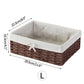 Wicker Baskets Storage Baskets Sundries Organizer with Lid Bathroom Clothes Laundry Basket Household Towel Toys Container Basket