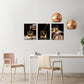 VANSEEING 3 Piece Canvas Prints Wall Art Whisky Pour into Wine Glass Brown Ba...