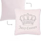 - Decorative Accent Pillow, Velvet Rhinestone Crown, Premium Reversible Throw Pillow, Living Room and Bedroom Décor, Measures 20" X 20", Pink Blush