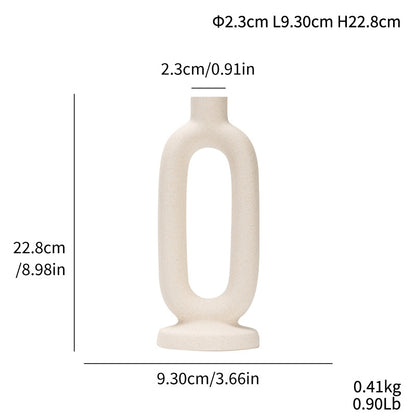 Off-white Unglazed Ceramic Candle Holder Decoration