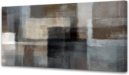 A62450 Canvas Prints Abstract Wall Art Print Paintings Grey and Brown Home Decor Framed Ready to Hang for Living Room Bedroom and Office Home Kitchen Artwork