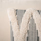 Boho Woven Cross Tufted Series Decorative Throw Pillow, 12" X 20", Gray/Beige, 1 Pack