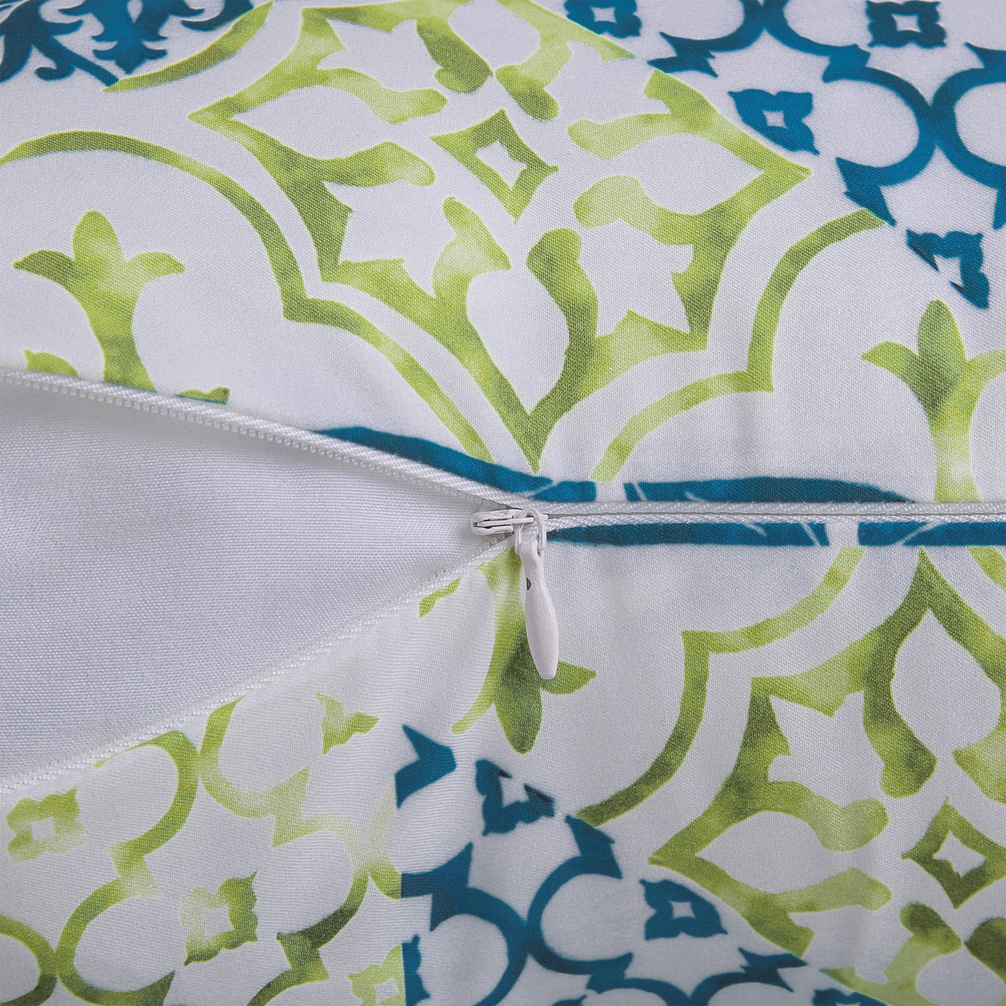 New Living Series Double-Sided Design Decorative Throw Pillow Cover, 18" X 18", Blue/Green, 4 Pack