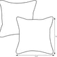 Americana Indoor/Outdoor Throw Pillows, 2 Count, Accent - 16.5" X 16.5", Blue/White Macey