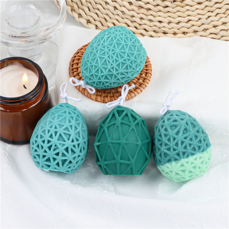 Christmas Egg Pattern Silicone Candle Mold