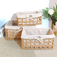 Wicker Baskets Storage Baskets Sundries Organizer with Lid Bathroom Clothes Laundry Basket Household Towel Toys Container Basket