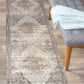 Distressed Traditional Indoor/Outdoor Runner Rug 2' X 7' Beige