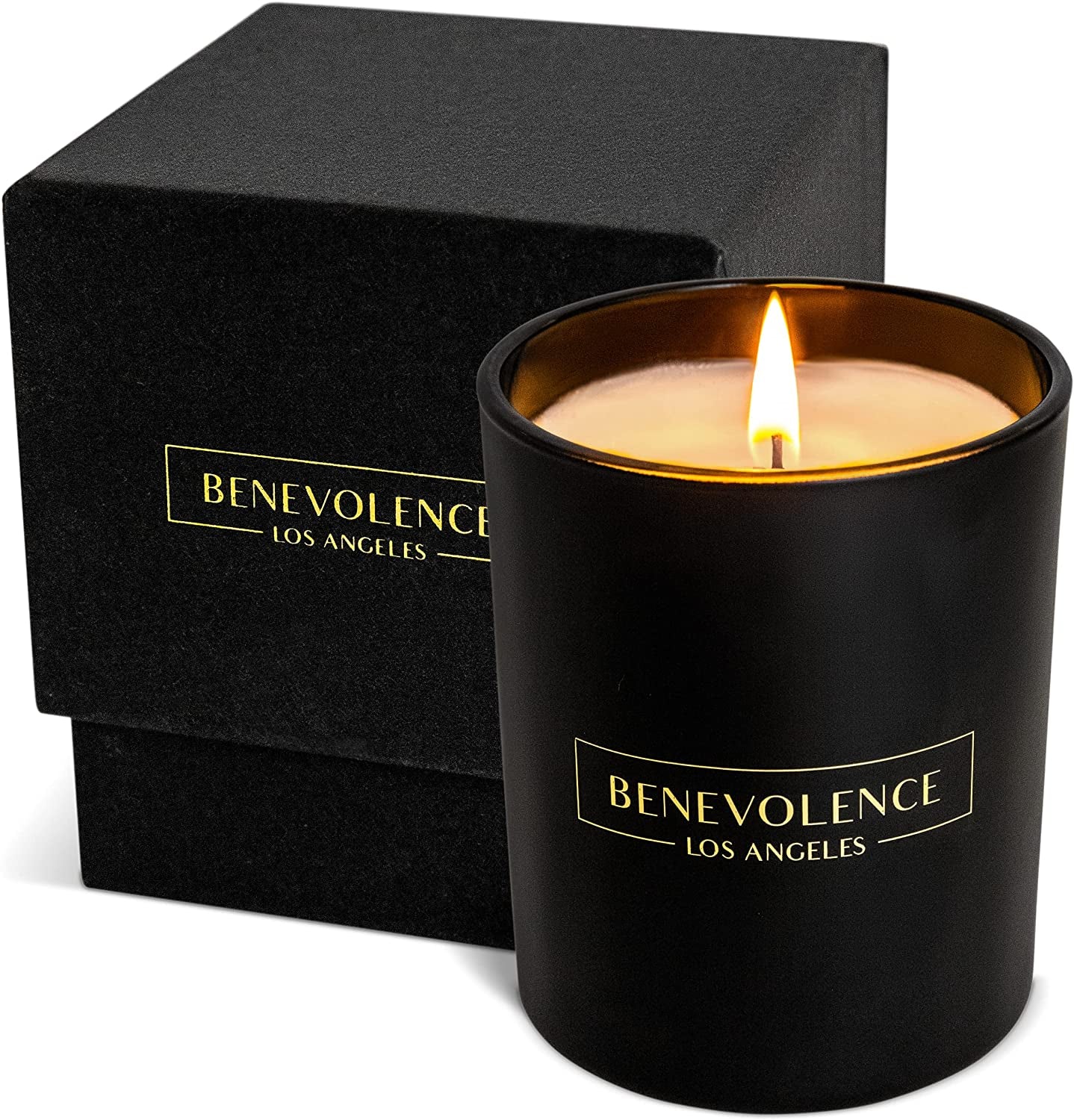 Lavender, Mint & Sage Scented Candle | Soy Christmas Candles, Black Candle for Home | Holiday Candles Gifts for Women and Men | Home Fragrance | Aromatherapy| 8Oz, 45 Hour Burn