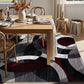 Red Modern Geometric Indoor Area Rug, Overlapping Circle Pattern, Fade Resistant, Non-Shedding, for Living Room, Bedroom and Home Office, 5'3" X 7'3"