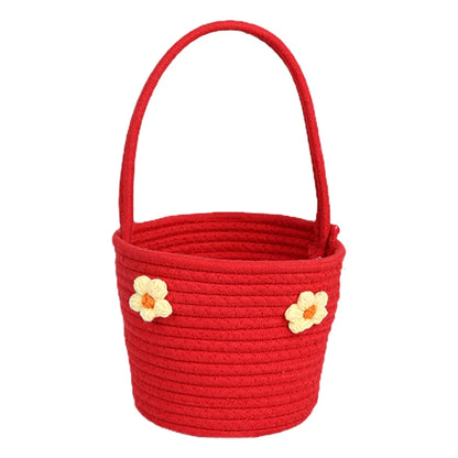 Wedding Flower Basket with Handle Candy Storage Baskets Candy Gift Tote Baskets Organizers Kitchen Home Decorations