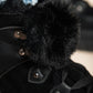Sneakers with synthetic fur, W0YD654123, black