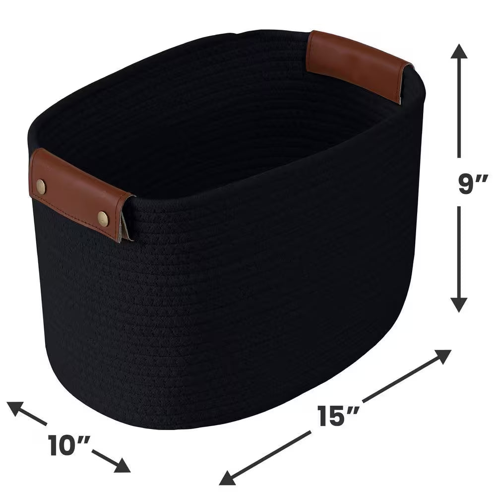 3-Pack Cotton Rope Storage Baskets