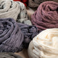 Set of 7  scarves, multicolored.