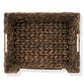 2Pk Wide Pantry Baskets, Wicker Hyacinth Seagrass Kitchen Shelf Storage Bins