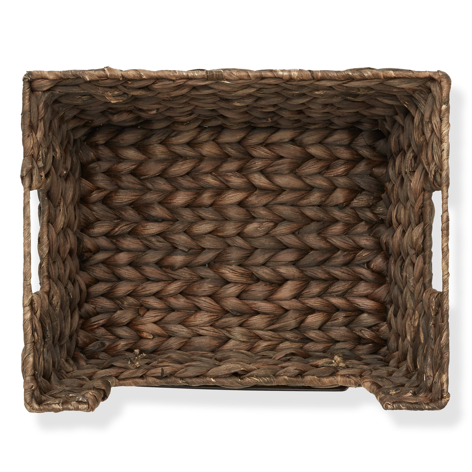 2Pk Wide Pantry Baskets, Wicker Hyacinth Seagrass Kitchen Shelf Storage Bins