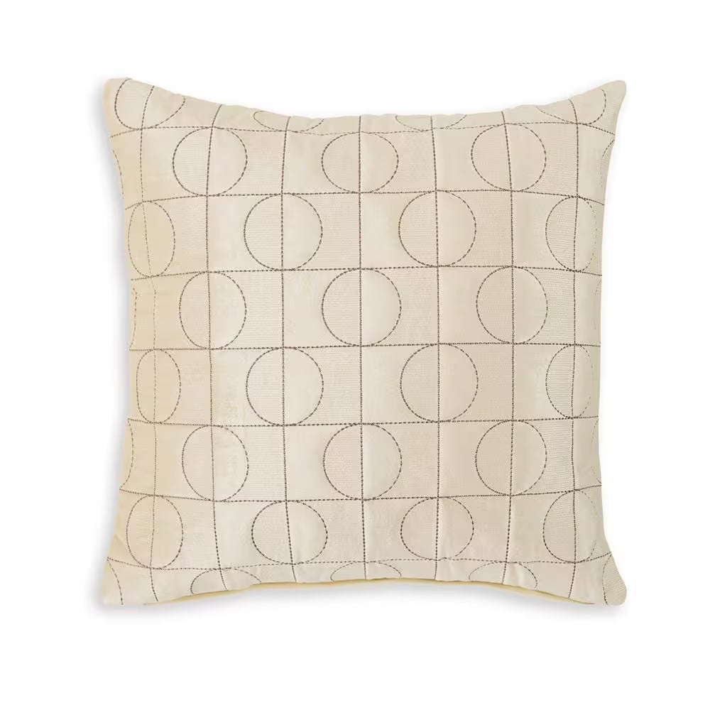 Kyla Cream and Black Cotton 22 In. X 5 In. Throw Pillow (Set of 4)