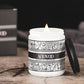 Scented Candles for Men - Vanilla & Cream Candles for Home Scented | Crackling Wood Wick Soy Candle | Strong Fragranced Candle Gift for Women & Men, 9Oz