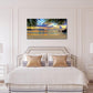 Tropic Beach Sunset Canvas Art - Large Palm Tree Ocean Landscape 29" X 58