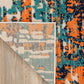 Contemporary Distressed Abstract Indoor/Outdoor Area Rug 5' X 7' Multi