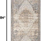 Distressed Traditional Indoor/Outdoor Runner Rug 2' X 7' Beige