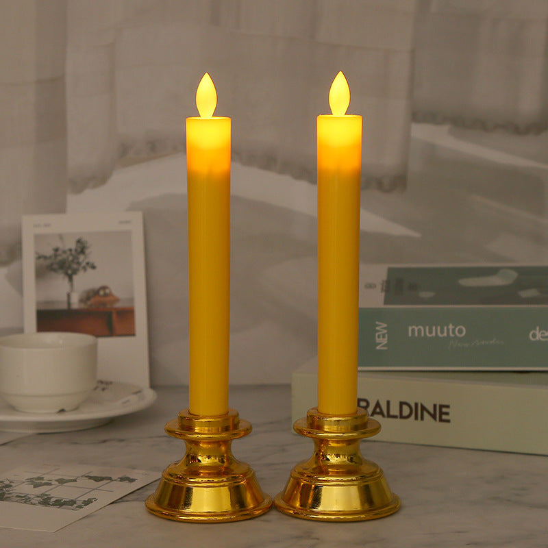 Long Brush Holder Electronic Candle Buddha Light