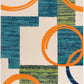 Modern Boxes Abstract Indoor/Outdoor Area Rug 5' X 7' Multi
