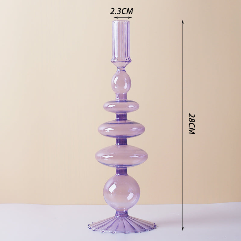 Candlelight Dinner Creative Glass Candle Holder Decoration