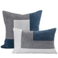 Blue Grey Patchwork Pillow Cover