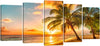 Cozy Sea Extra Large Modern Ocean Sunset Sea Beach Canvas Prints Pictures Paintings on Canvas Wall Art for Home Decor 5 Panels Gallery Wrapped Tropical Scenery Seascape Giclee Artwork