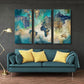 Canvas Wall Art for Living Room - World Map Wall Decor - Large Wall Art for Bedroom - Office Artwork - Map Wall Art 16"X32" 3 Piece Canvas Wall Art