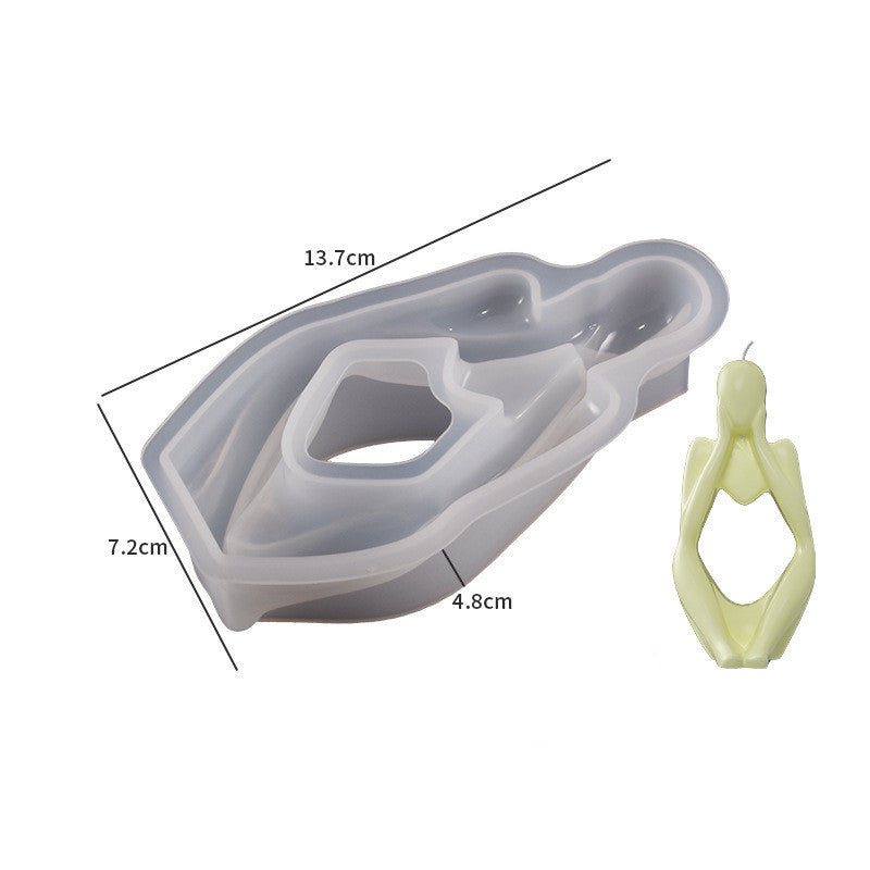 Crystal Drip Silicone Candle Mold For Portrait