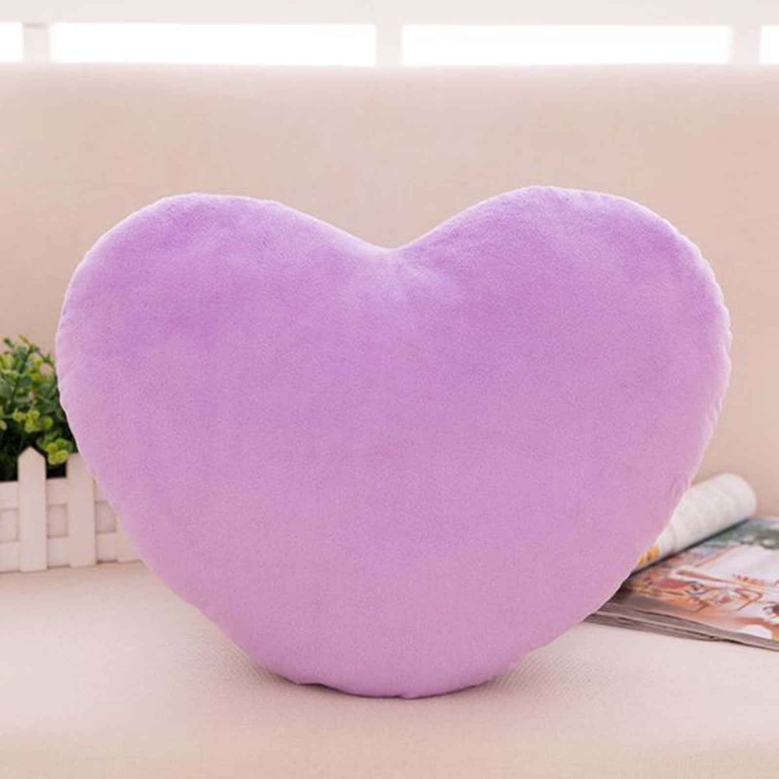 Cute Plush Purple Heart Pillow Cushion Toy Throw Pillows Gift for Friends/Kids/Girl/Valentine'S Day Fit for Living Room/Bed Room/Dining Room/Office and Sofa/Cars/Chairs