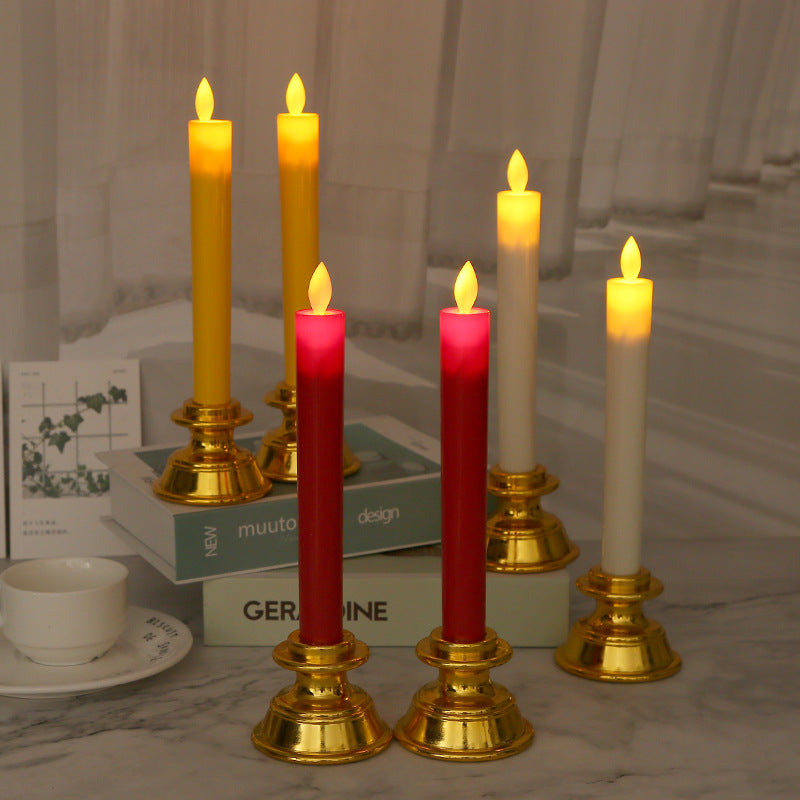 Long Brush Holder Electronic Candle Buddha Light