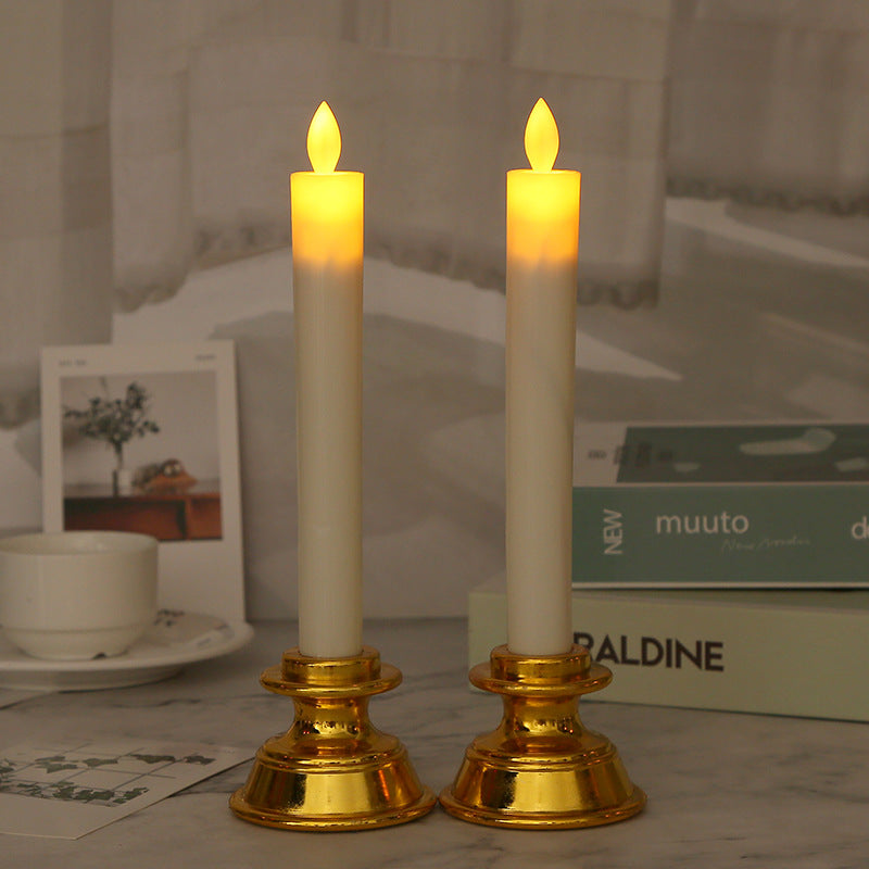 Long Brush Holder Electronic Candle Buddha Light