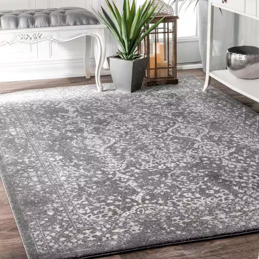 Odell Distressed Persian Silver 8 Ft. X 10 Ft. Area Rug