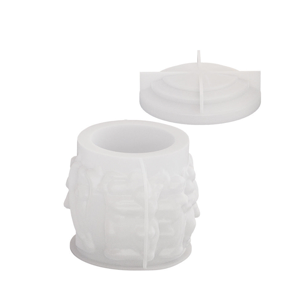 Embossed Portrait Candle Cup Silicone Mold