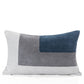 Blue Grey Patchwork Pillow Cover