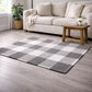 Rug Buffalo Plaid Area Rug 24X36 Inch (2X3), Charcoal & White, Reversible Cotton Woven Farmhouse Rug for Living Room, Kitchen, Entryway, Bathroom