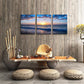 Set of 3 Wall Art Canvas Prints, Beach Sunrise Sunset Pictures Wall Decor Ocean Waves Nature Seascape Poster Coastal Landscape Painting for Living Room, Bedroom, Office Home Decor
