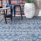 Kandace Tribal Blue 5 Ft. X 8 Ft. Indoor/Outdoor Patio Area Rug