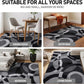 Contemporary Abstract Circles Perfect for High Traffic Areas of Your Living Room,Bedroom,Home Office,Kitchen Runner Rug 2' X 7' Gray